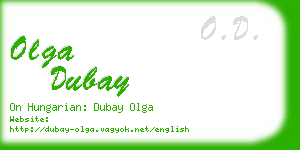 olga dubay business card